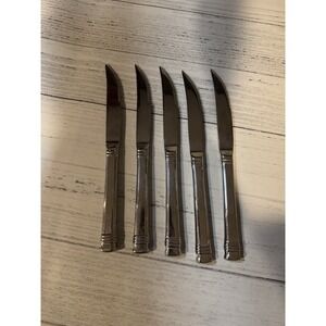 Wallace ZENITH Glossy Stainless Flatware Steak Knife Set Of 4